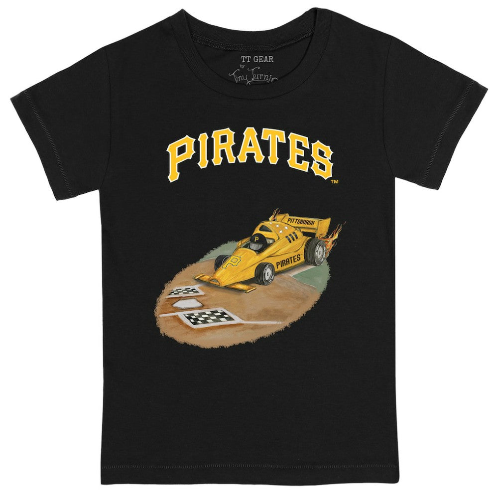 Pittsburgh Pirates Tiny Turnip Youth Racecar T-Shirt Black