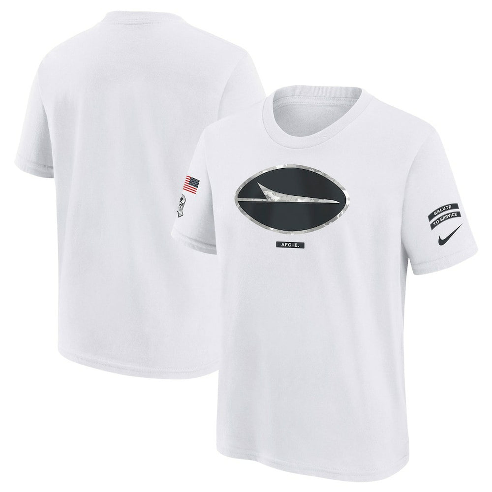 New York Jets Youth 2024 Salute To Service T-Shirt - White for sale