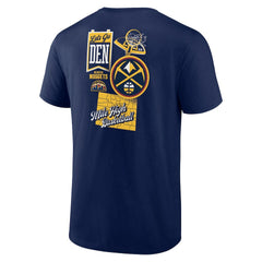 Denver Nuggets Split Zone T-Shirt sale - Navy outlet