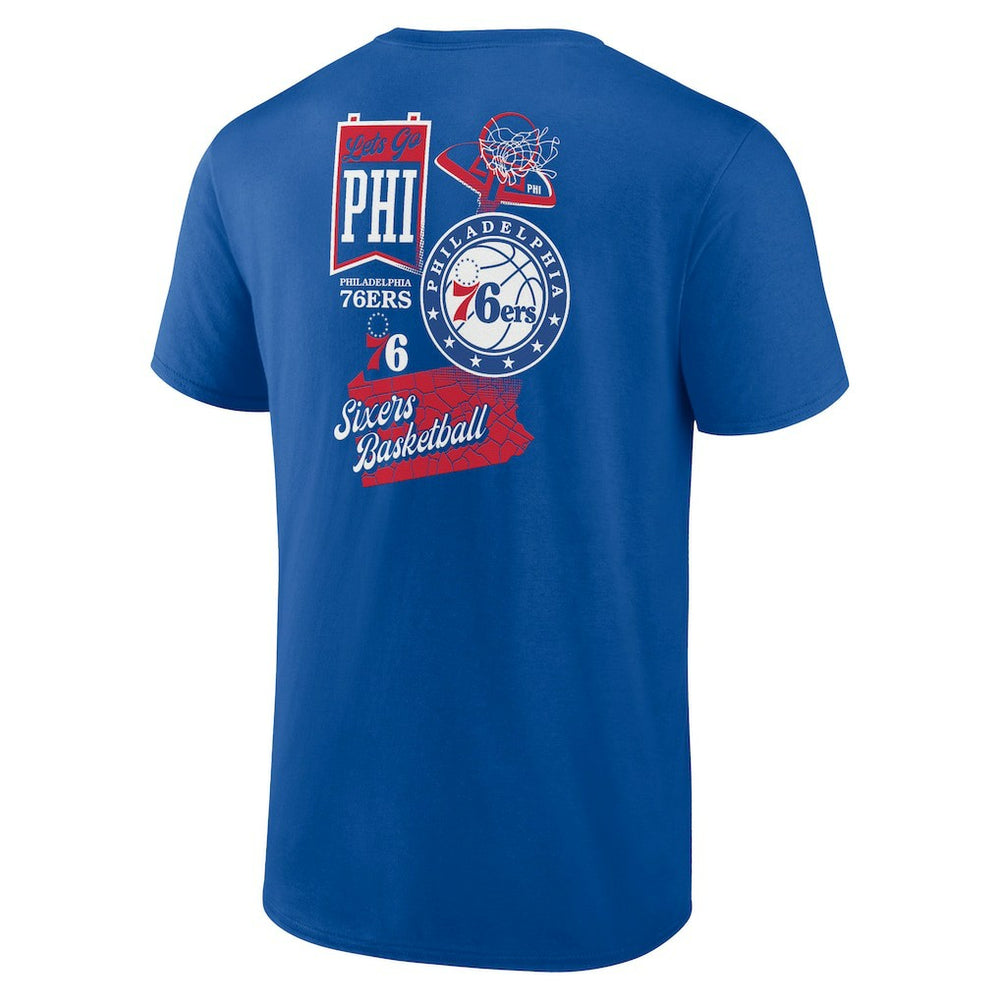 Philadelphia 76ers Split Zone T-Shirt - Royal online