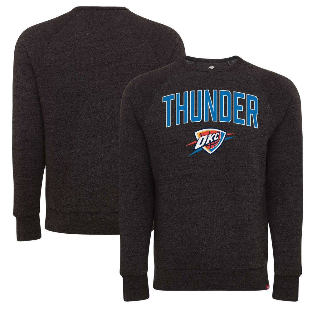 Oklahoma City Thunder Sportiqe Unisex Harmon Super Soft Tri-Blend Raglan Pullover Sweatshirt - Black discount