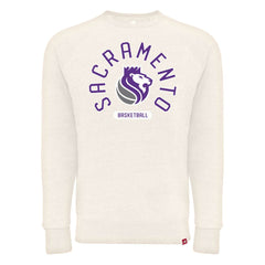 Sacramento Kings Sportiqe Unisex Harmon Super Soft Tri-Blend Raglan Pullover Sweatshirt - Cream sale