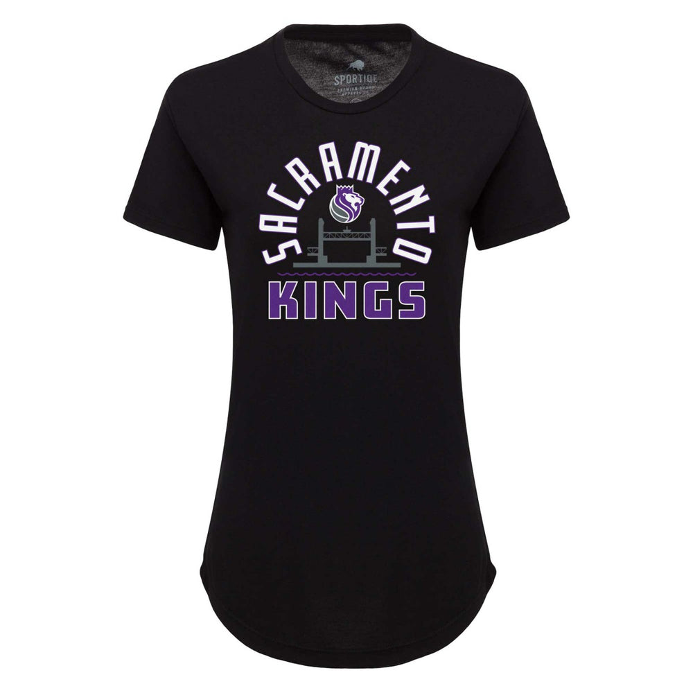 Sacramento Kings Sportiqe Women's Phoebe Super Soft Tri-Blend T-Shirt - Black on sale