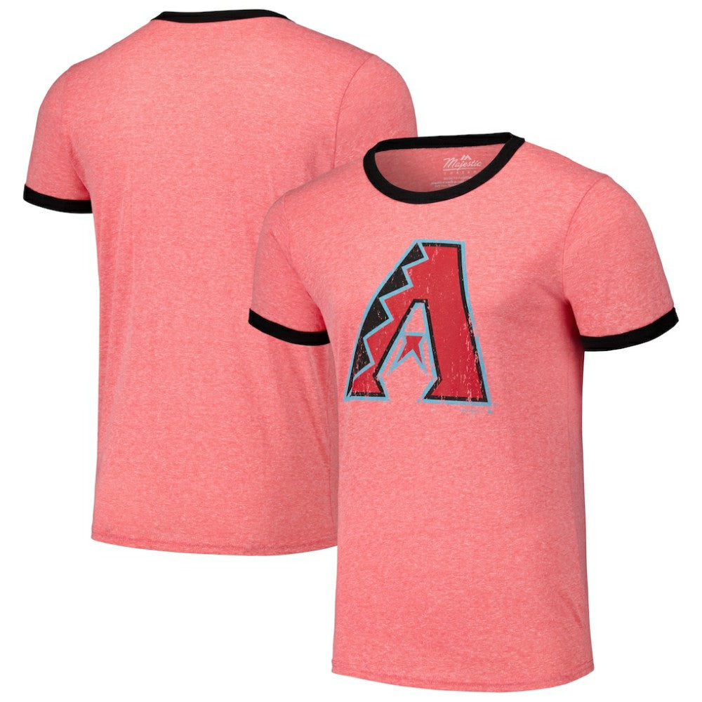 Arizona Diamondbacks Majestic Threads Ringer Tri-Blend T-Shirt Red