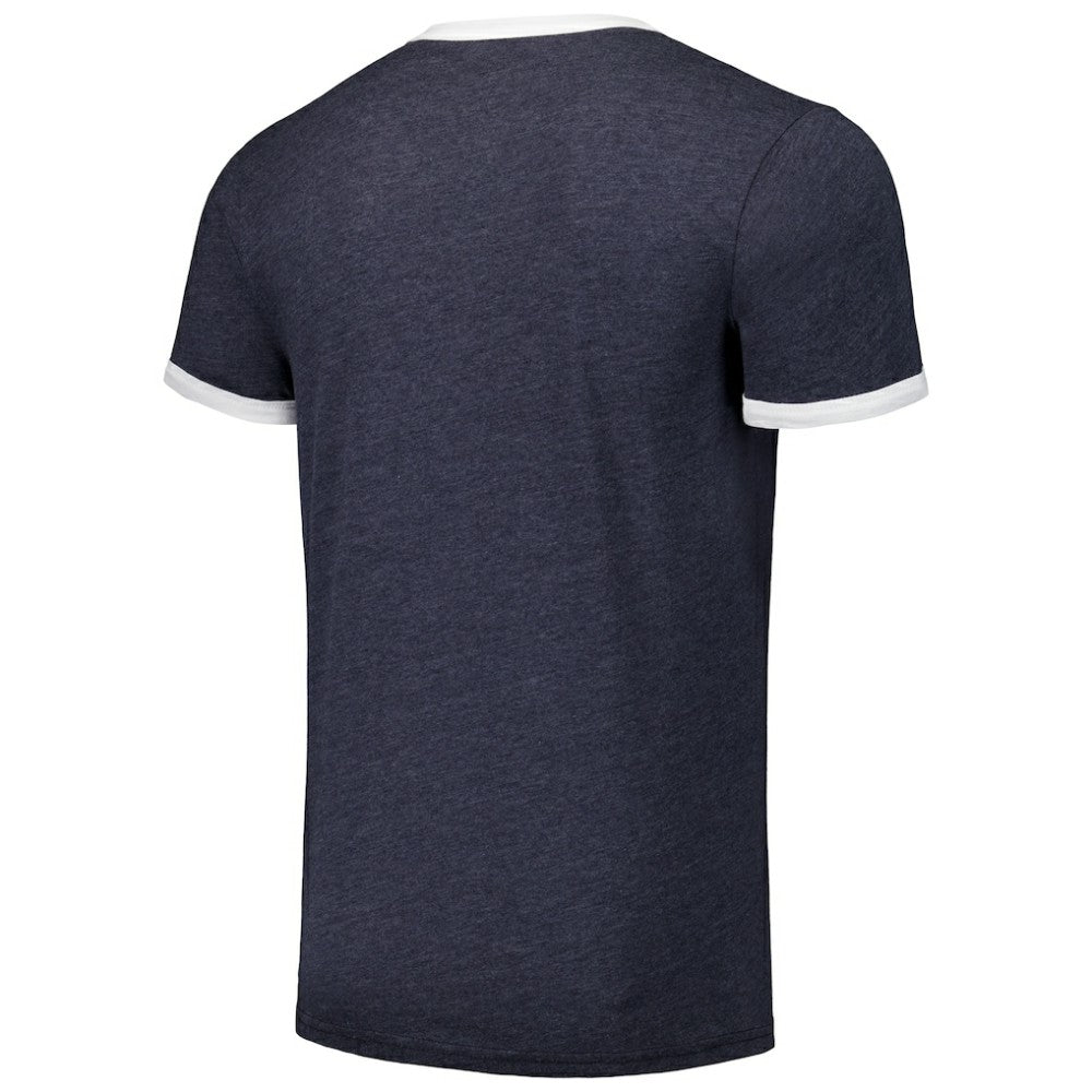 Tampa Bay Rays Majestic Threads Ringer Tri-Blend T-Shirt Navy