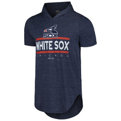Chicago White Sox Majestic Threads Tri-Blend Hoodie T-Shirt Navy