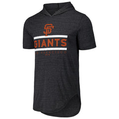 San Francisco Giants Majestic Threads Tri-Blend Hoodie T-Shirt Black