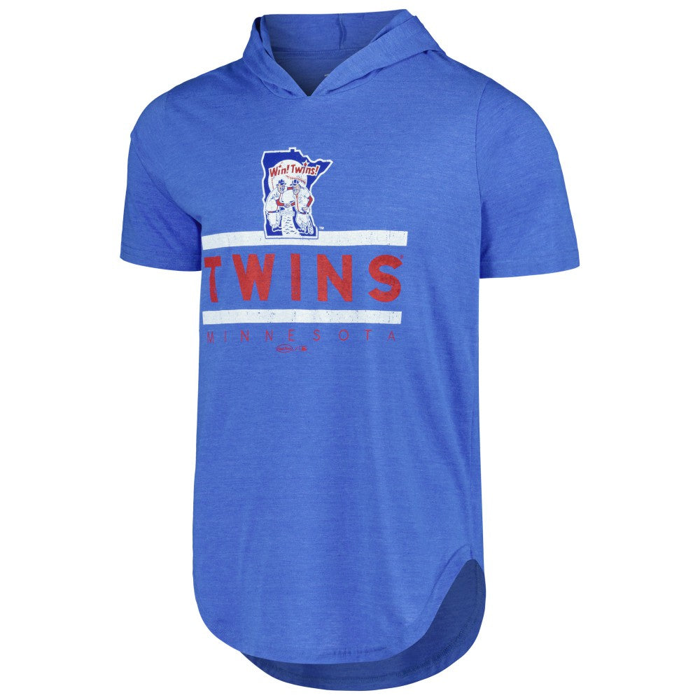 Minnesota Twins Majestic Threads Tri-Blend Hoodie T-Shirt Royal