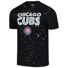 Chicago Cubs Majestic Threads Splatter T-Shirt Black/White