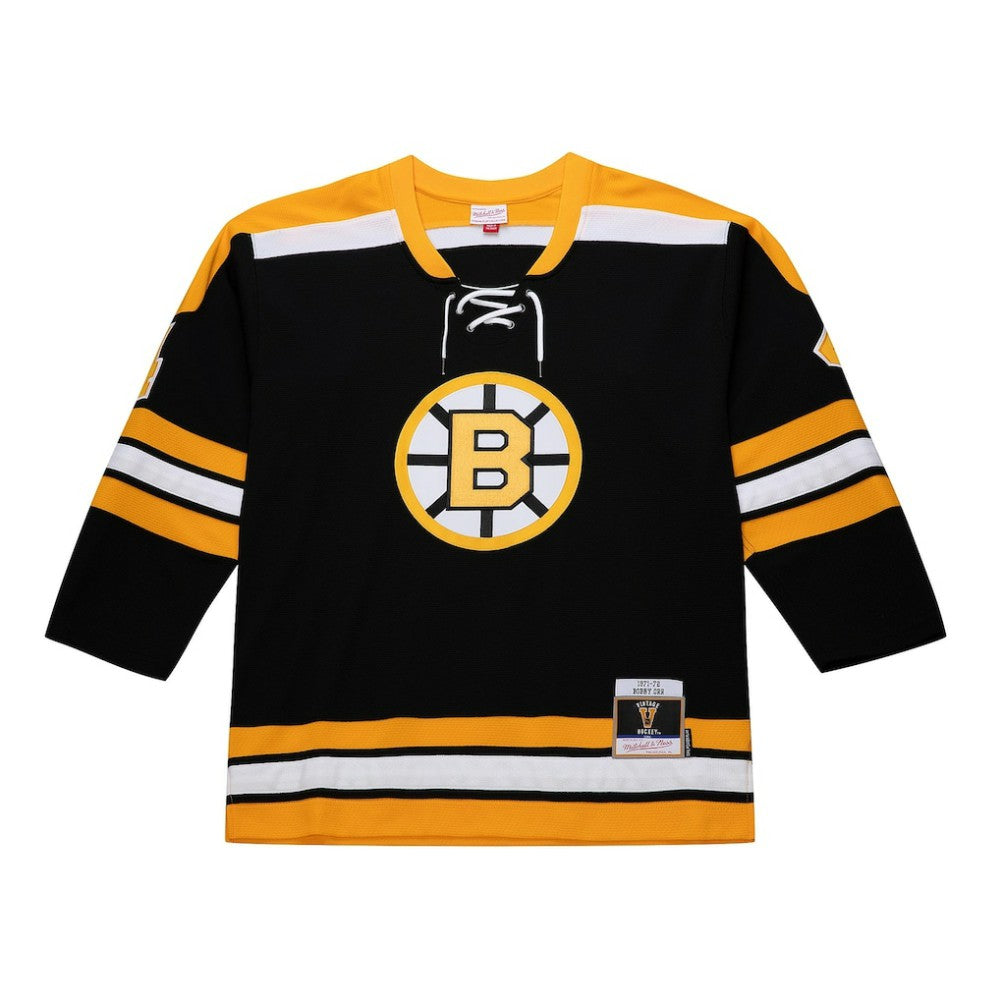 Bobby Orr Boston Bruins Mitchell & Ness Big & Tall 1971/72 Blue Line 2.0 Jersey - Black Jerseys