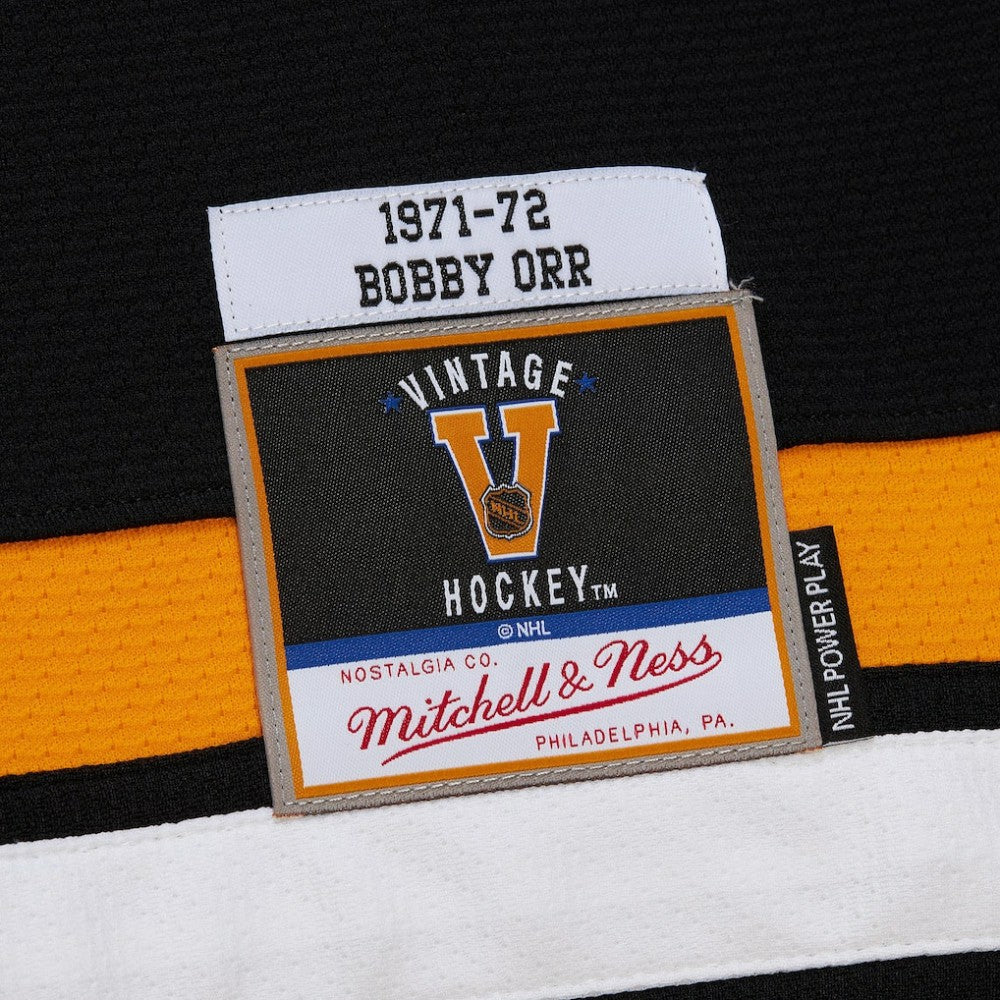 Bobby Orr Boston Bruins Mitchell & Ness Big & Tall 1971/72 Blue Line 2.0 Jersey - Black Jerseys
