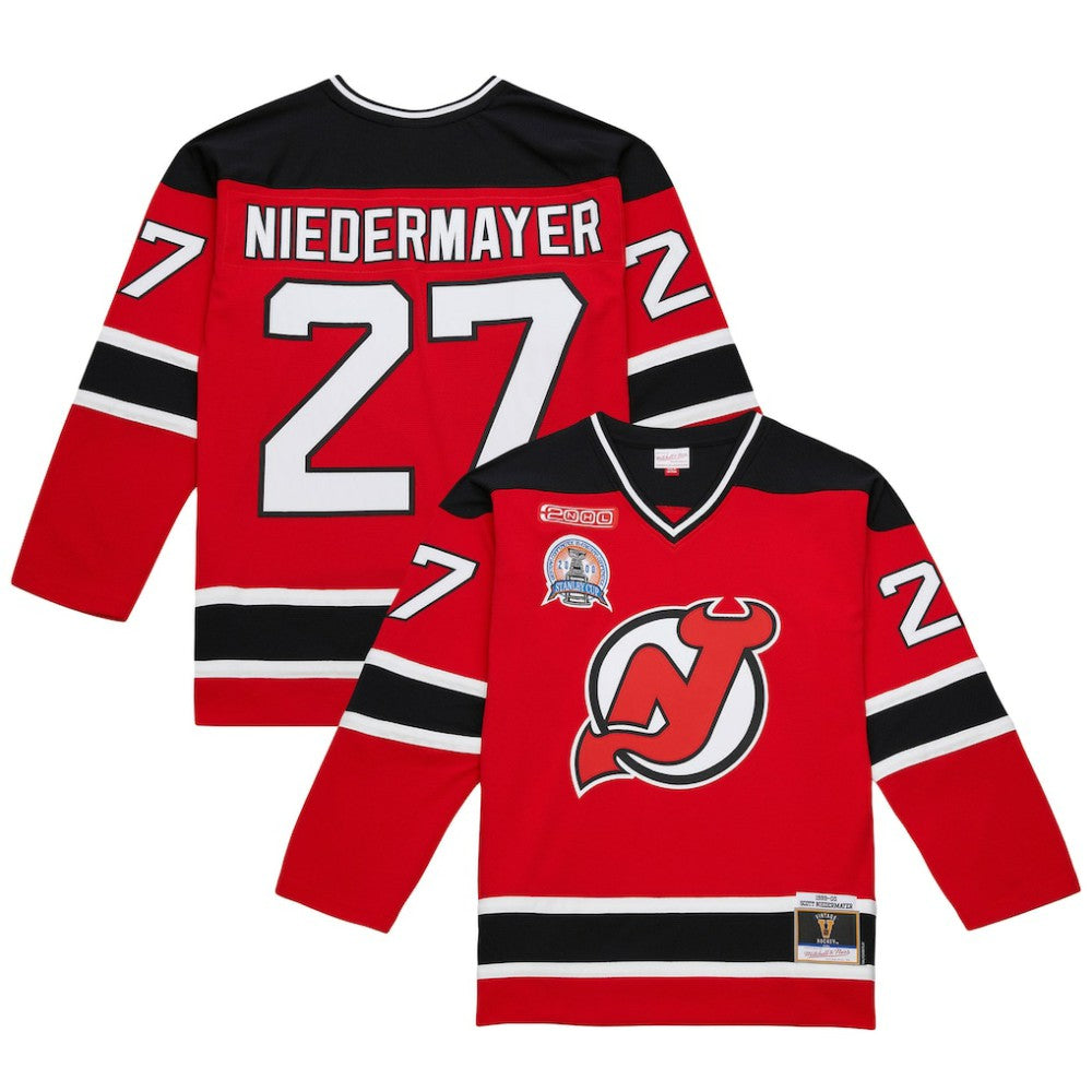 Scott Niedermayer New Jersey Devils Mitchell & Ness Big & Tall 1999/00 Blue Line 2.0 Jersey - Red Jerseys