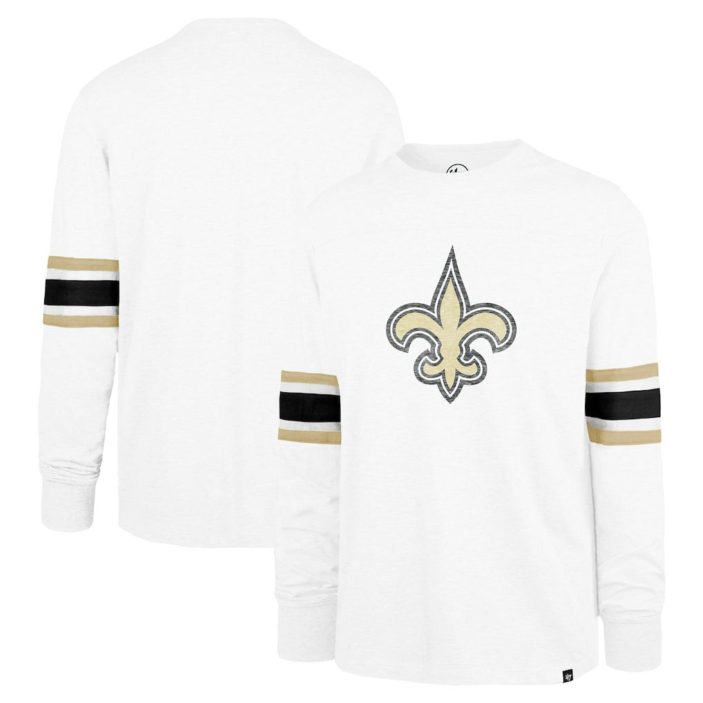 New Orleans Saints '47 Gridiron Premier Brex Long Sleeve T-Shirt - White discount