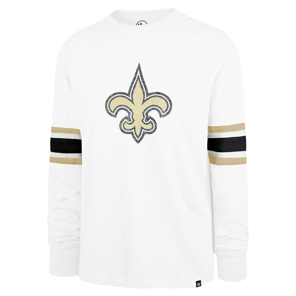 New Orleans Saints '47 Gridiron Premier Brex Long Sleeve T-Shirt - White discount