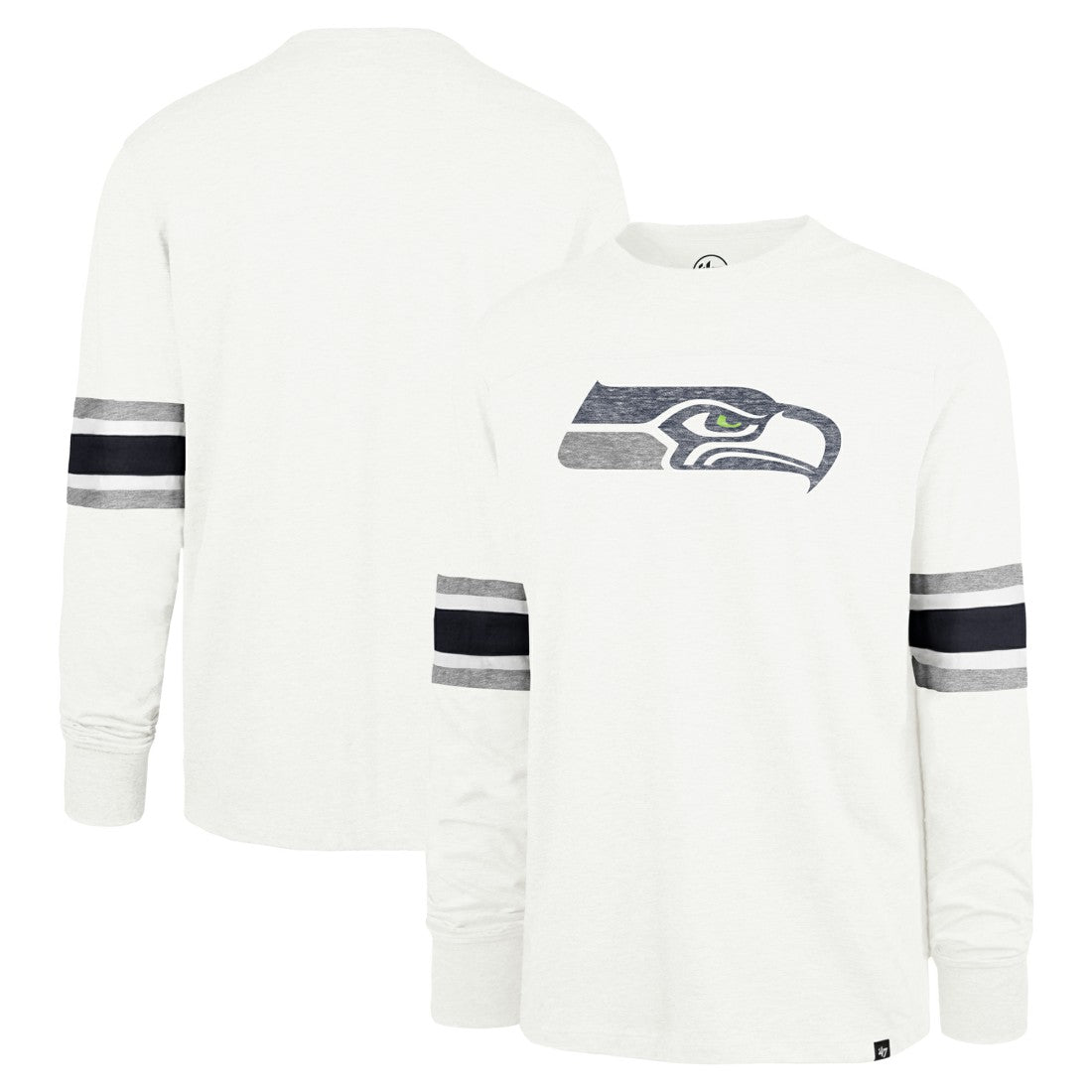 Seattle Seahawks '47 Gridiron Premier Brex Long Sleeve T-Shirt - White discount
