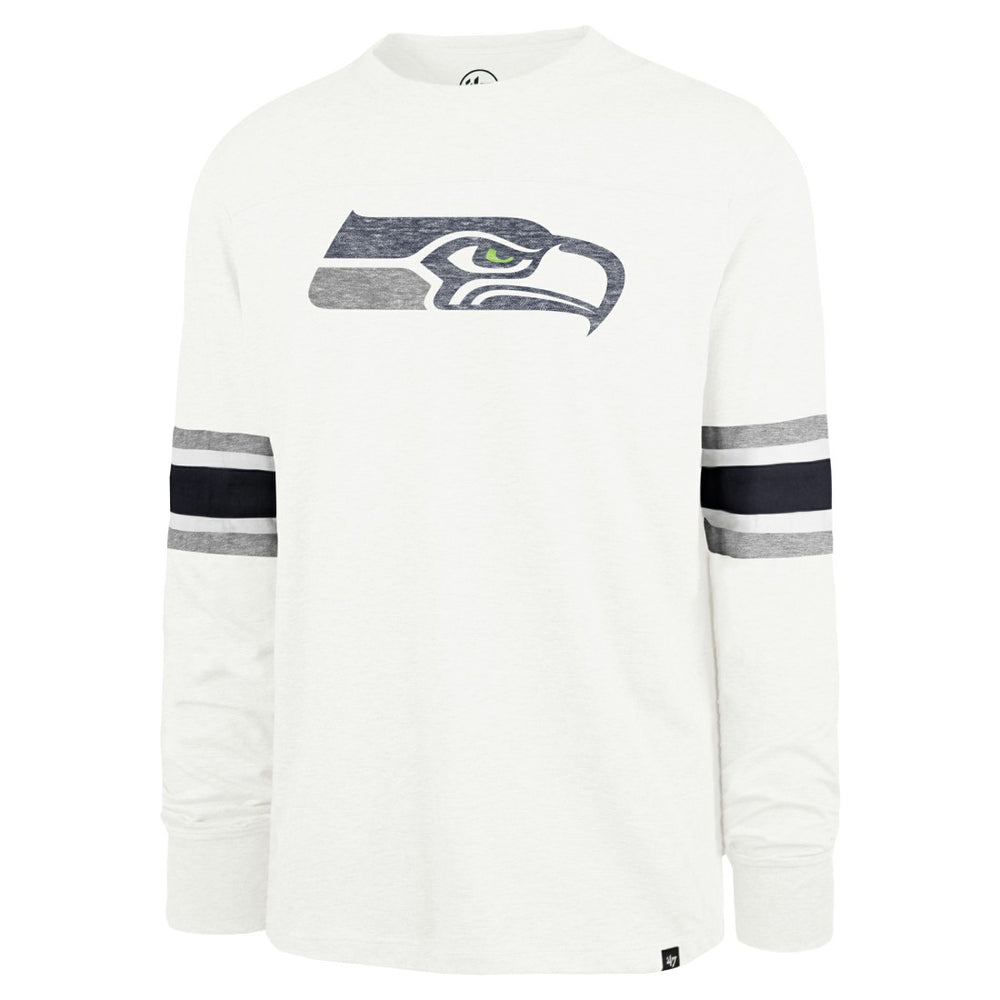 Seattle Seahawks '47 Gridiron Premier Brex Long Sleeve T-Shirt - White discount