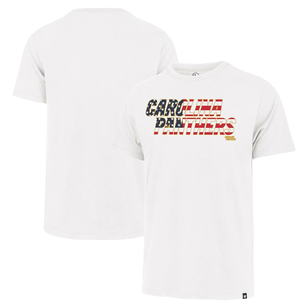 Carolina Panthers '47 Flag Script Franklin T-Shirt - White sale