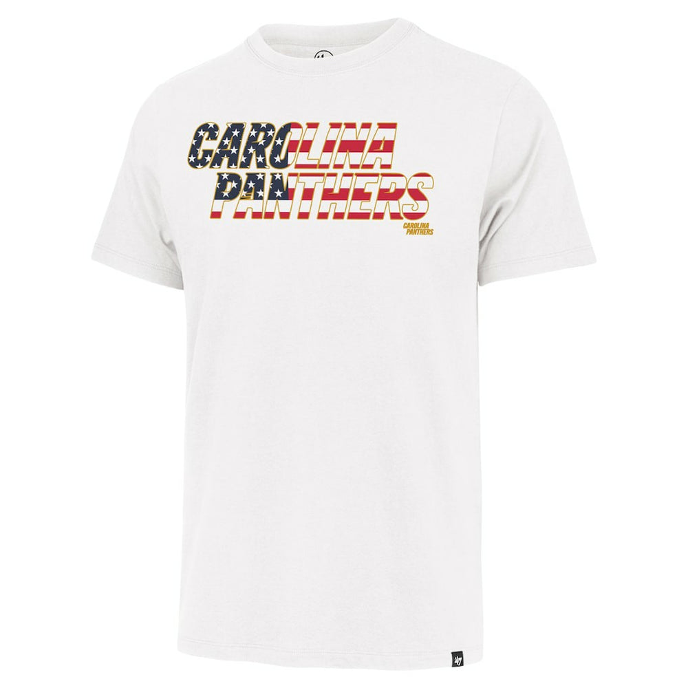 Carolina Panthers '47 Flag Script Franklin T-Shirt - White sale
