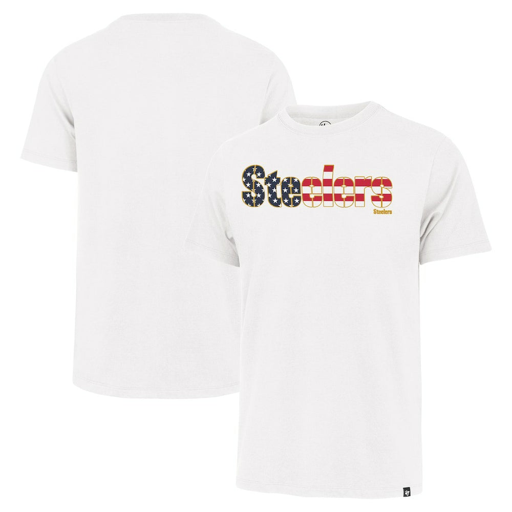 Pittsburgh Steelers '47 Flag Script Franklin T-Shirt - White on sale