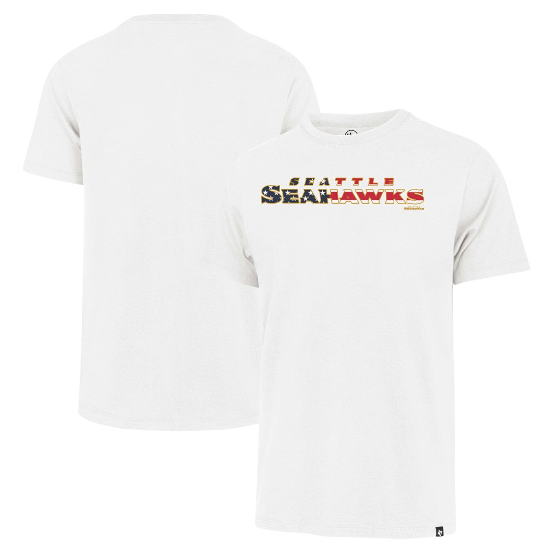 Seattle Seahawks '47 Flag Script Franklin T-Shirt - White for sale