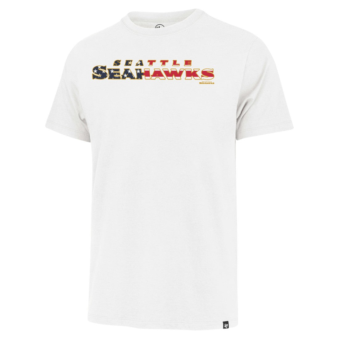 Seattle Seahawks '47 Flag Script Franklin T-Shirt - White for sale