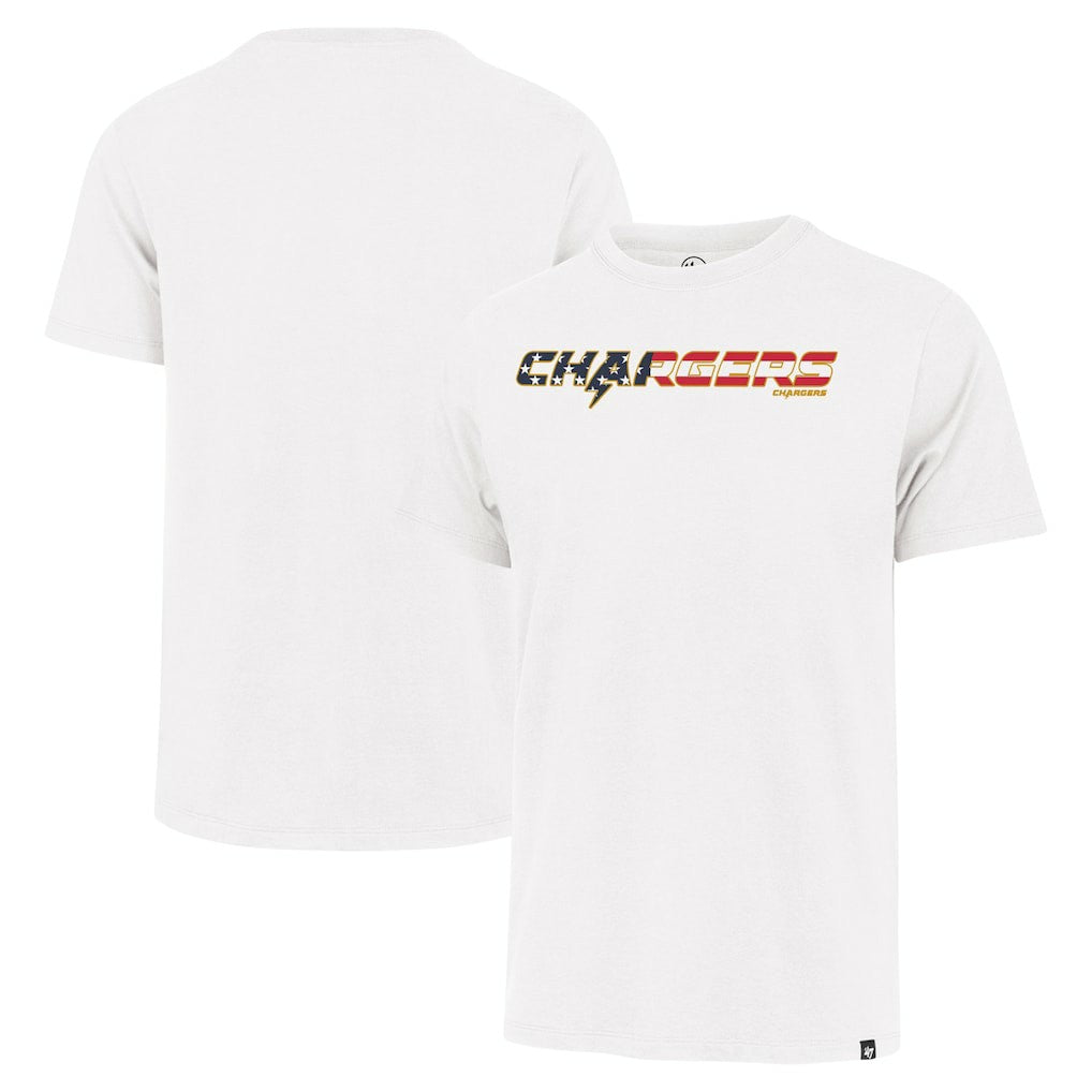 Los Angeles Chargers '47 Flag Script Franklin T-Shirt - White cheap
