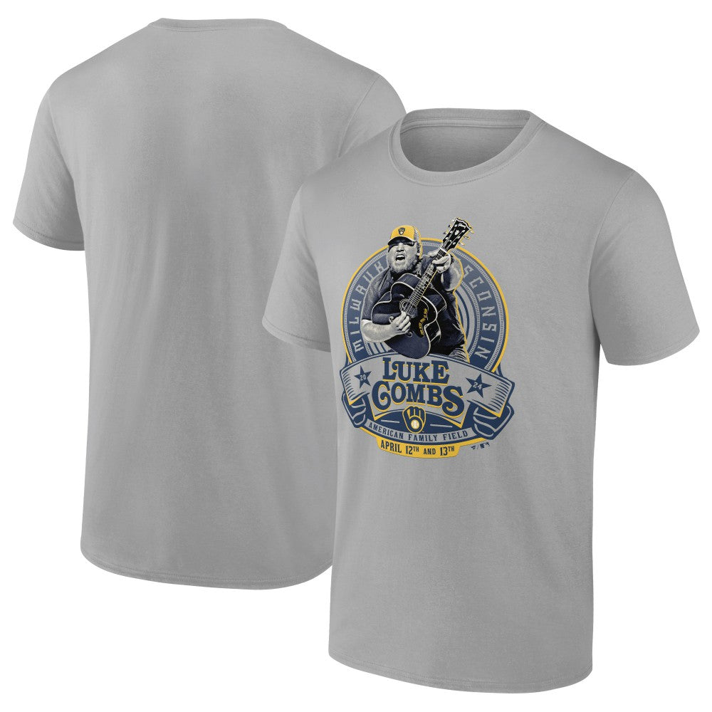 Luke Combs x Milwaukee Brewers Graphic T-Shirt Gray
