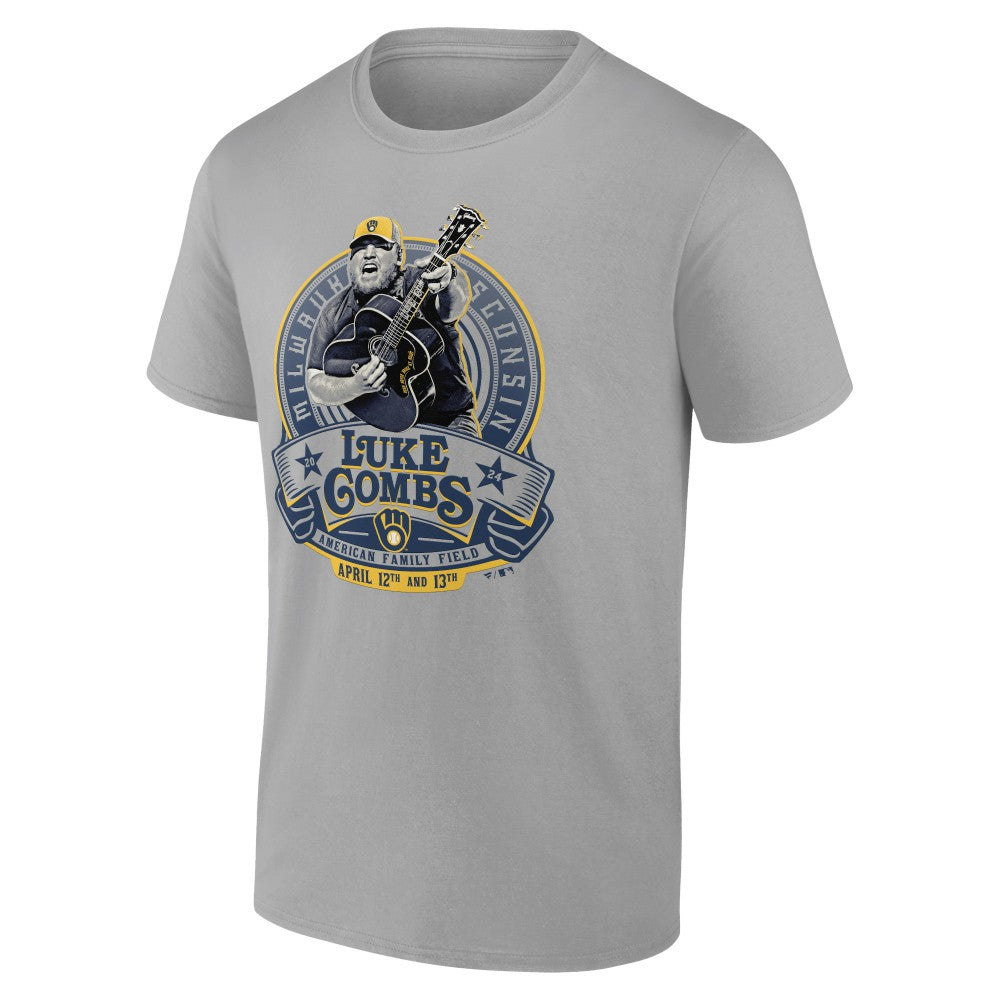 Luke Combs x Milwaukee Brewers Graphic T-Shirt Gray