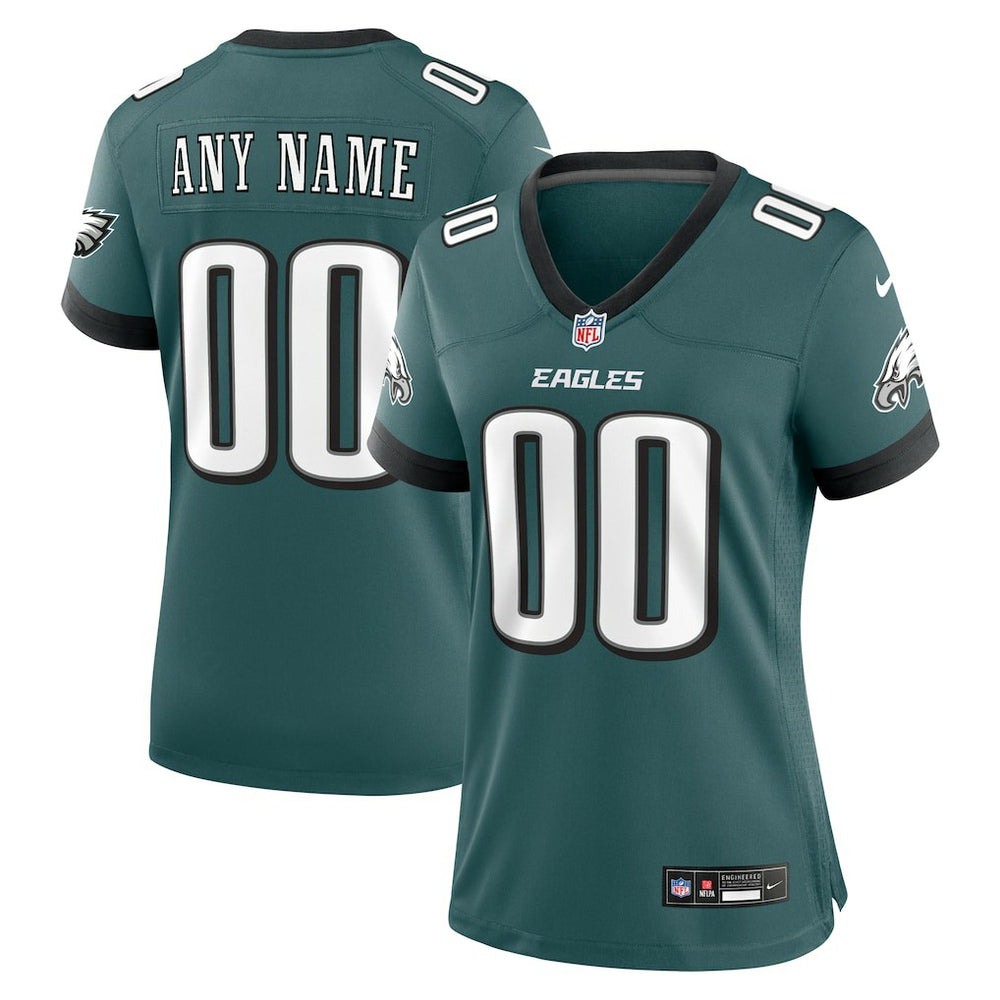 Philadelphia Eagles Women's Custom Game Jersey - Midnight Green online