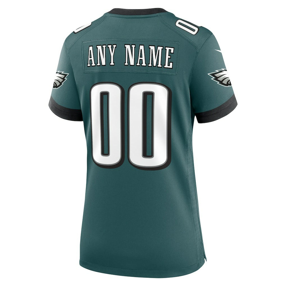 Philadelphia Eagles Women's Custom Game Jersey - Midnight Green online