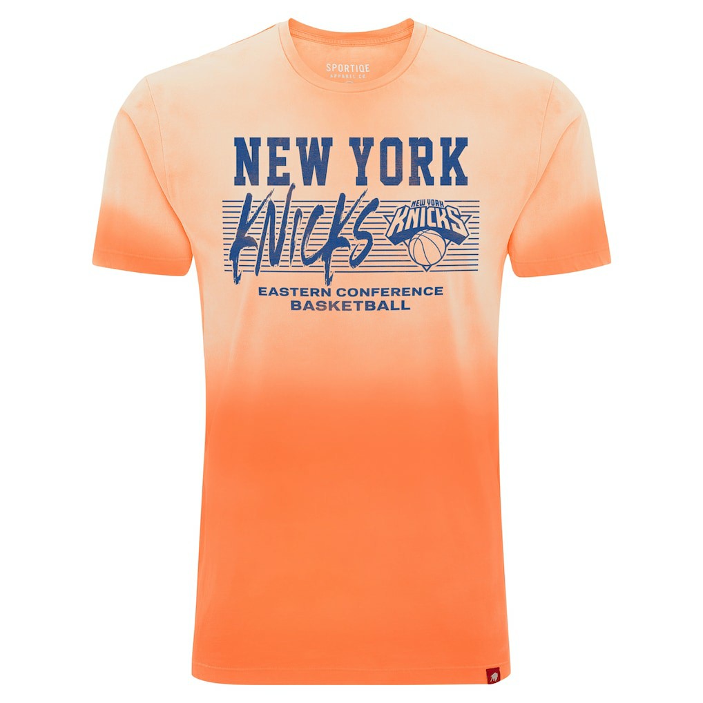 New York Knicks Sportiqe Unisex Bingham Sun-Fade T-Shirt - Orange cheap