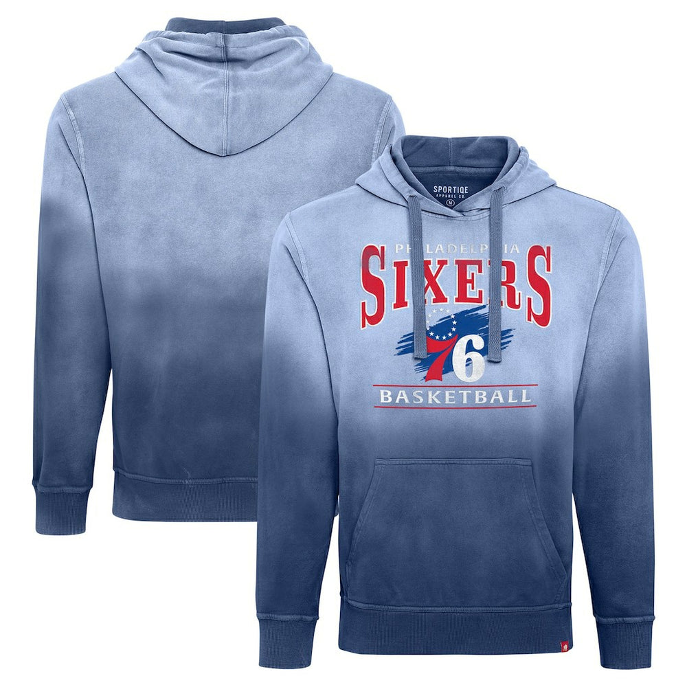 Philadelphia 76ers Sportiqe Unisex Blake Sun-Fade Pullover Hoodie - Royal shop