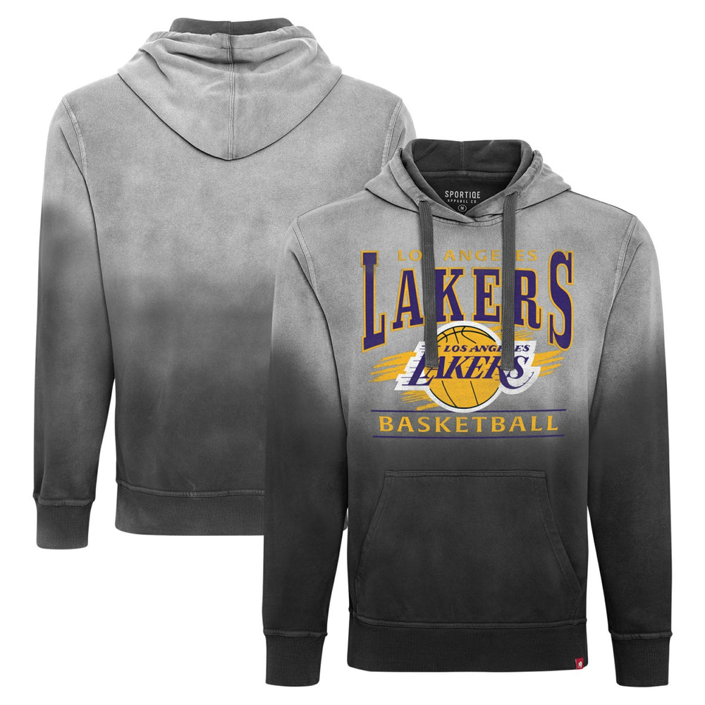 Los Angeles Lakers Sportiqe Unisex Blake Sun-Fade Pullover Hoodie - Black on sale