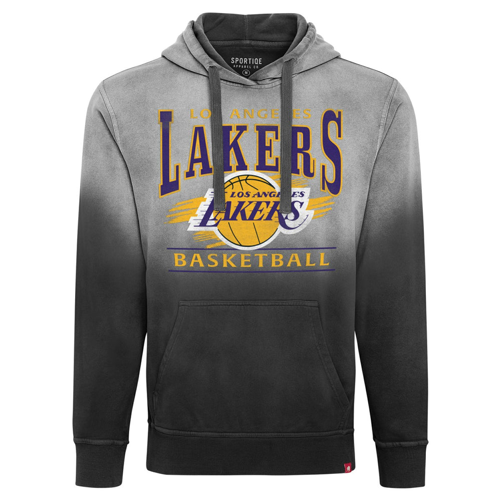 Los Angeles Lakers Sportiqe Unisex Blake Sun-Fade Pullover Hoodie - Black on sale