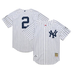Derek Jeter New York Yankees 2014 Cooperstown Collection Authentic Throwback Jersey White