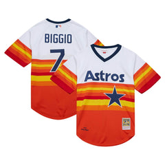 Craig Biggio Houston Astros 2004 Cooperstown Collection Authentic Throwback Jersey White