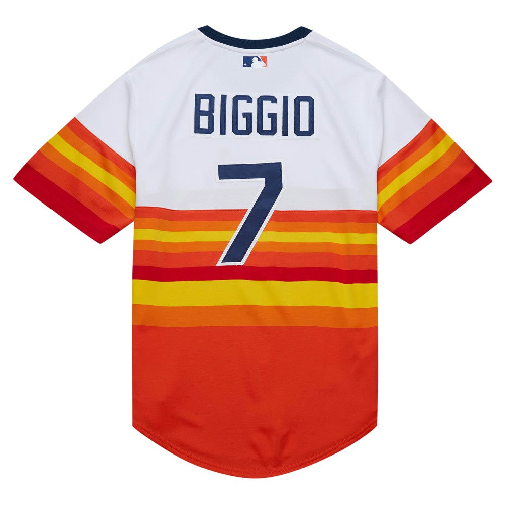 Craig Biggio Houston Astros 2004 Cooperstown Collection Authentic Throwback Jersey White