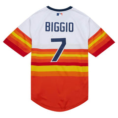 Craig Biggio Houston Astros 2004 Cooperstown Collection Authentic Throwback Jersey White