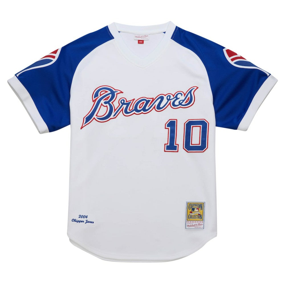 Chipper Jones Atlanta Braves 2004 Cooperstown Collection Authentic Throwback Jersey White