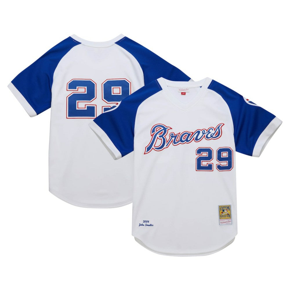 John Smoltz Atlanta Braves 2004 Cooperstown Collection Authentic Throwback Jersey White
