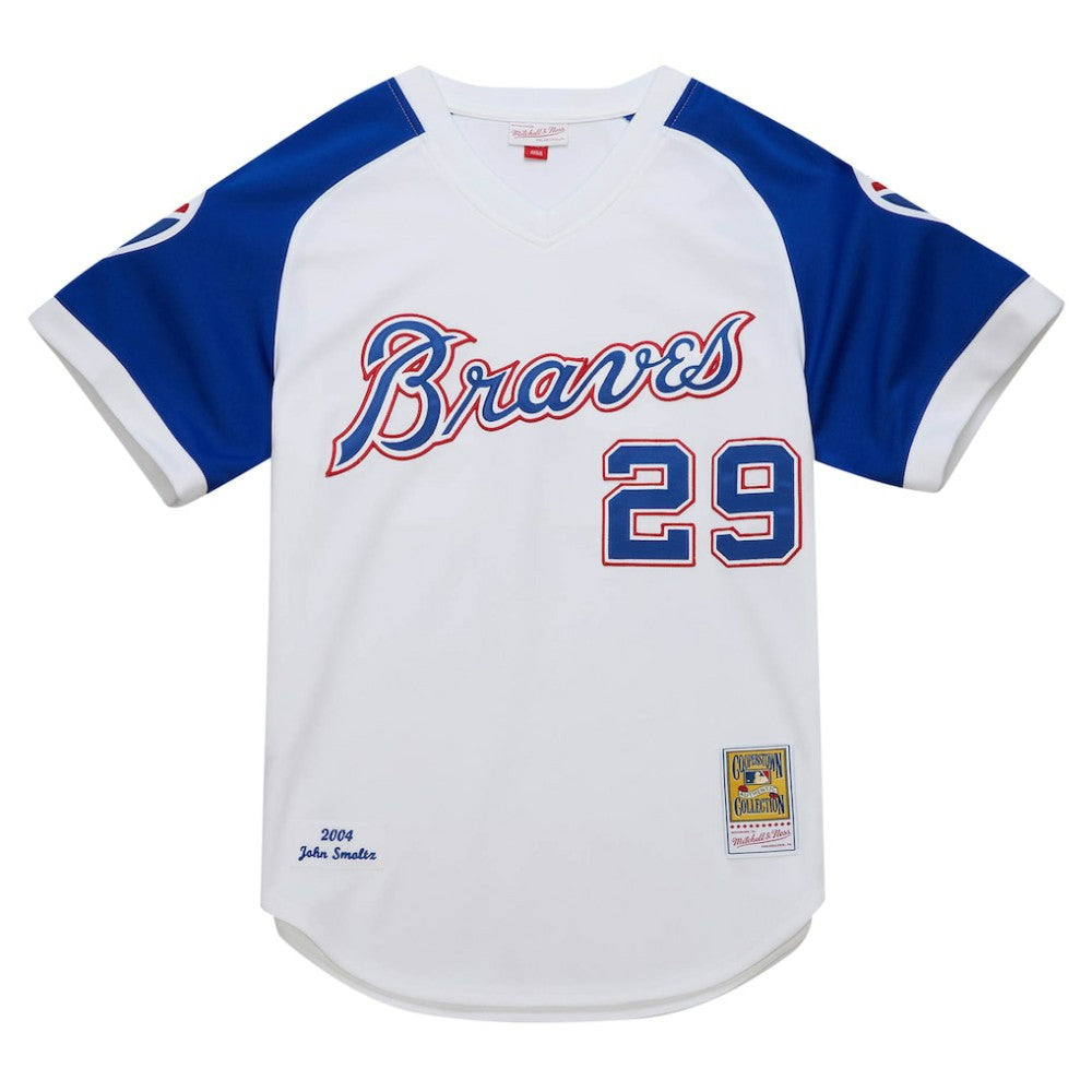 John Smoltz Atlanta Braves 2004 Cooperstown Collection Authentic Throwback Jersey White