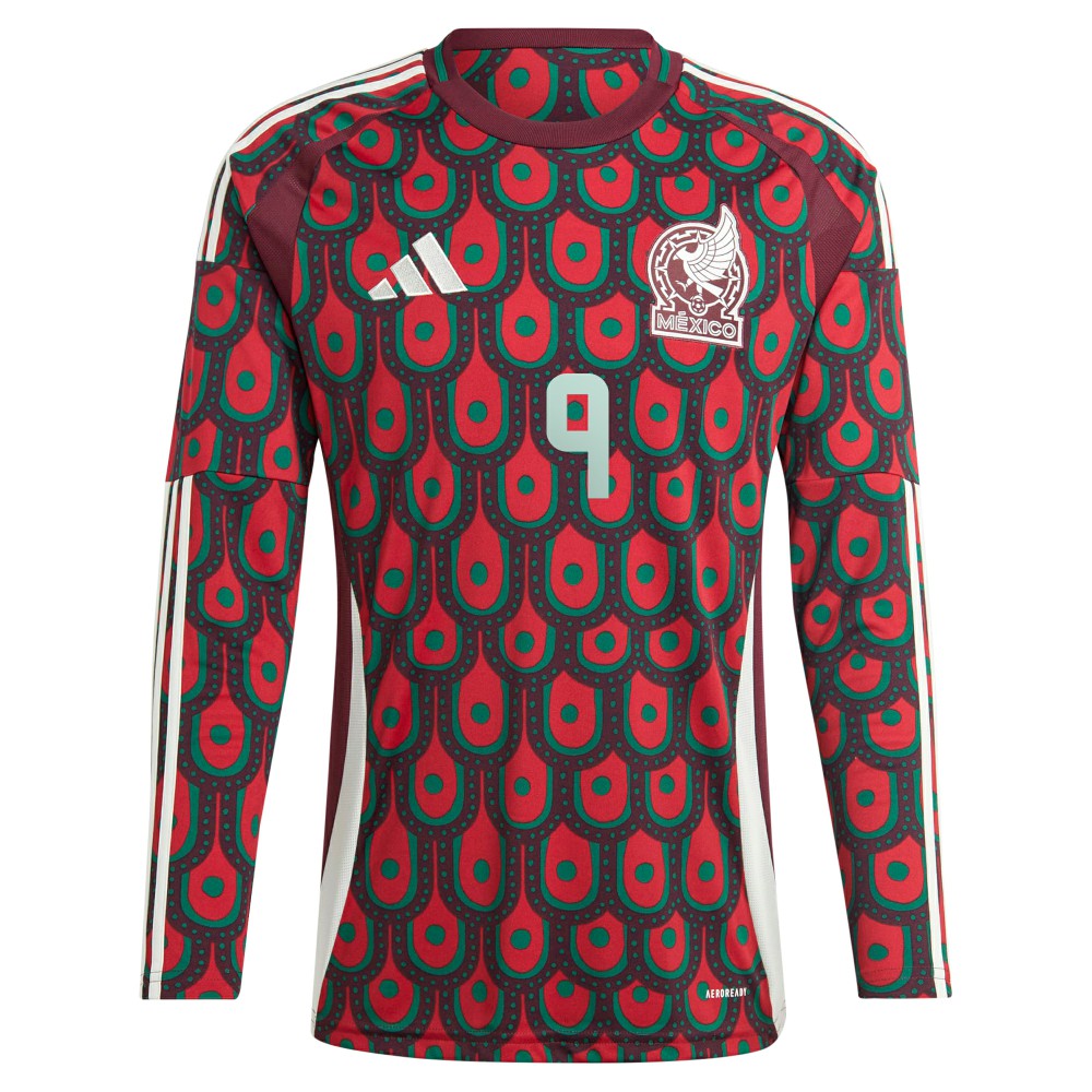 Raul Jimenez Mexico National Team 2024 Home Replica Player Long Sleeve Jersey - Burgundy outlet