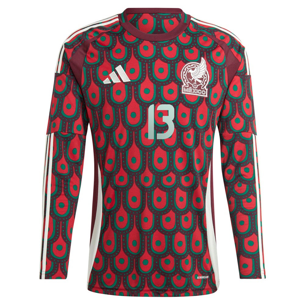Guillermo Ochoa Mexico National Team 2024 Home Replica Player Long Sleeve Jersey - Burgundy discount