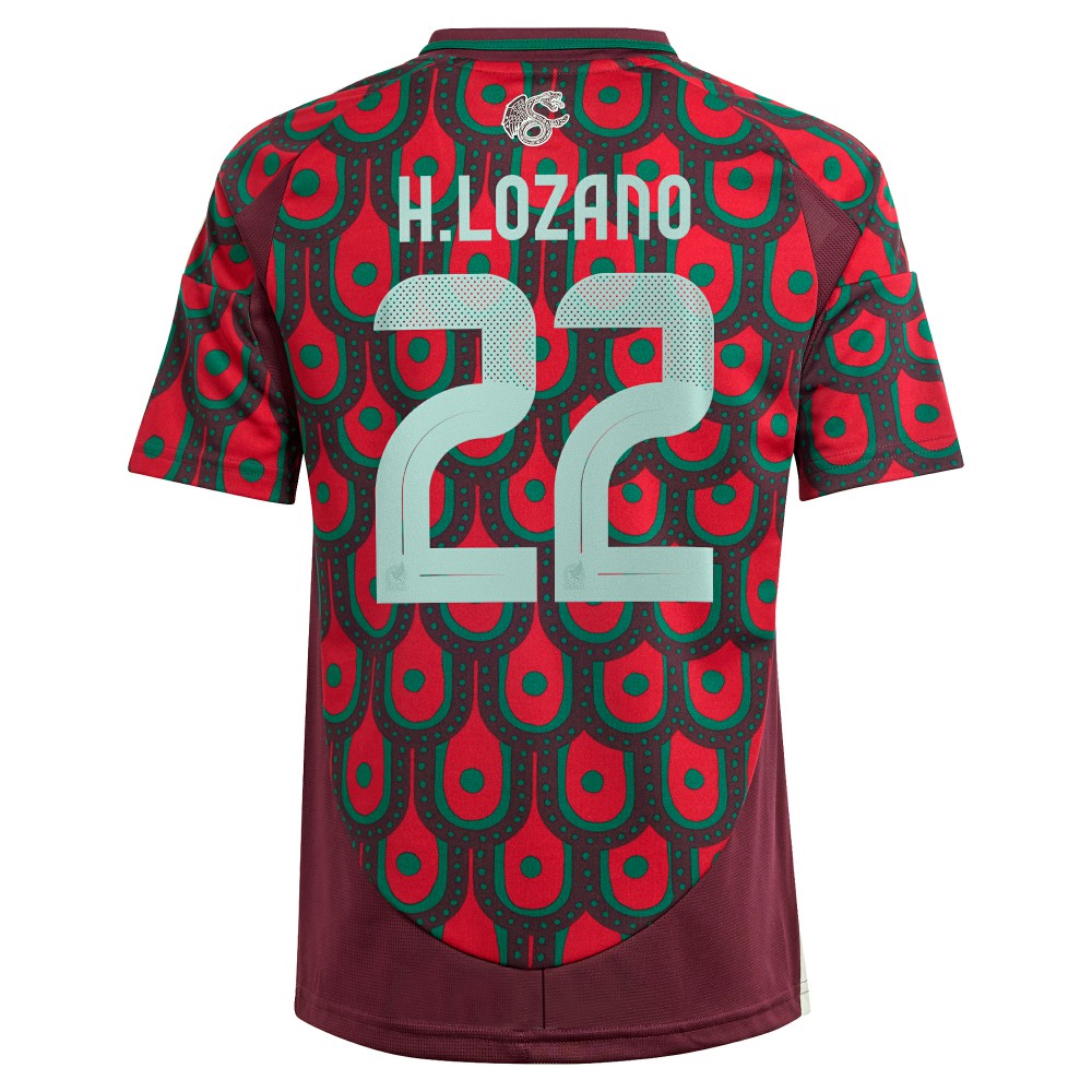 Hirving Lozano Mexico National Team Youth 2024 Home Replica Player Jersey - Green outlet