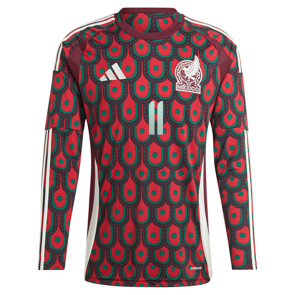 Santiago Giménez Mexico National Team 2024 Home Replica Player Long Sleeve Jersey - Burgundy outlet
