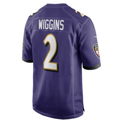 Nate Wiggins Baltimore Ravens Player Game Jersey - Purple online