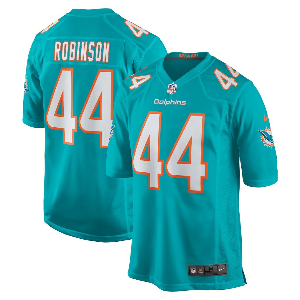Chop Robinson Miami Dolphins Player Game Jersey - Aqua online