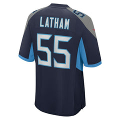 JC Latham Tennessee Titans Player Game Jersey - Navy for sale