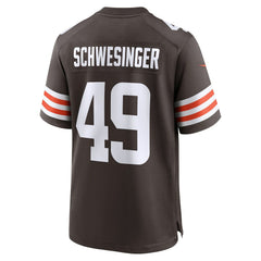 Carson Schwesinger Cleveland Browns 2025 NFL Draft Game Jersey - Brown sale