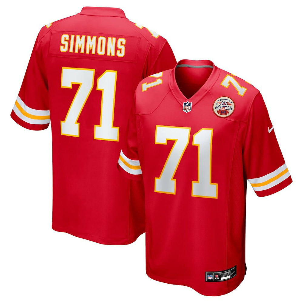 Josh Simmons Kansas City Chiefs 2025 NFL Draft First Round Pick Game Jersey - Red discount